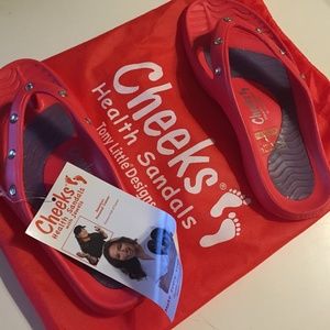 Cheeks Jeweled Sandal, Tony Little Designs, Red